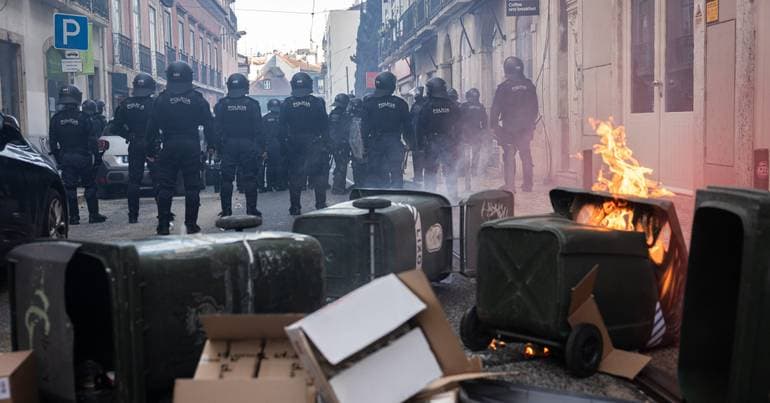 General Strike. PSP's actions during the clashes were considered