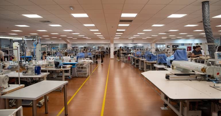 The factories that produce for Dior or Carolina Herrera
