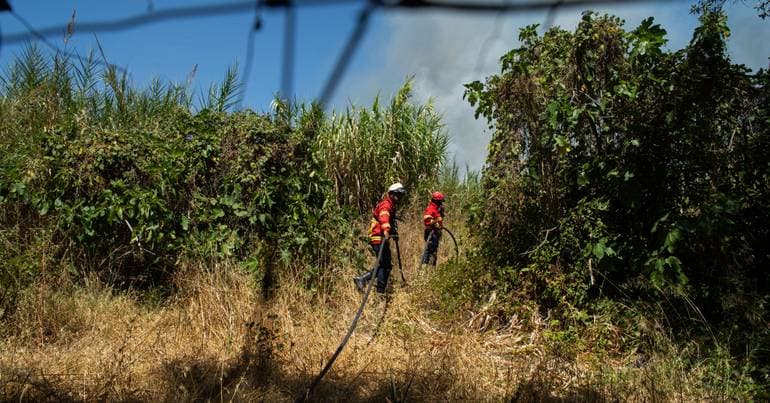 Fire in Chaves in the resolution phase