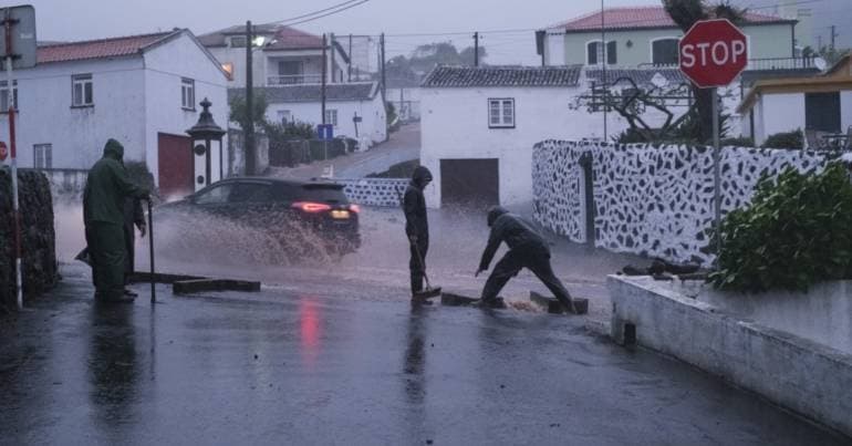 Yellow warning for heavy rain in the Azores groups