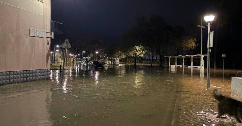 Alhandra riverfront flooded in the early hours