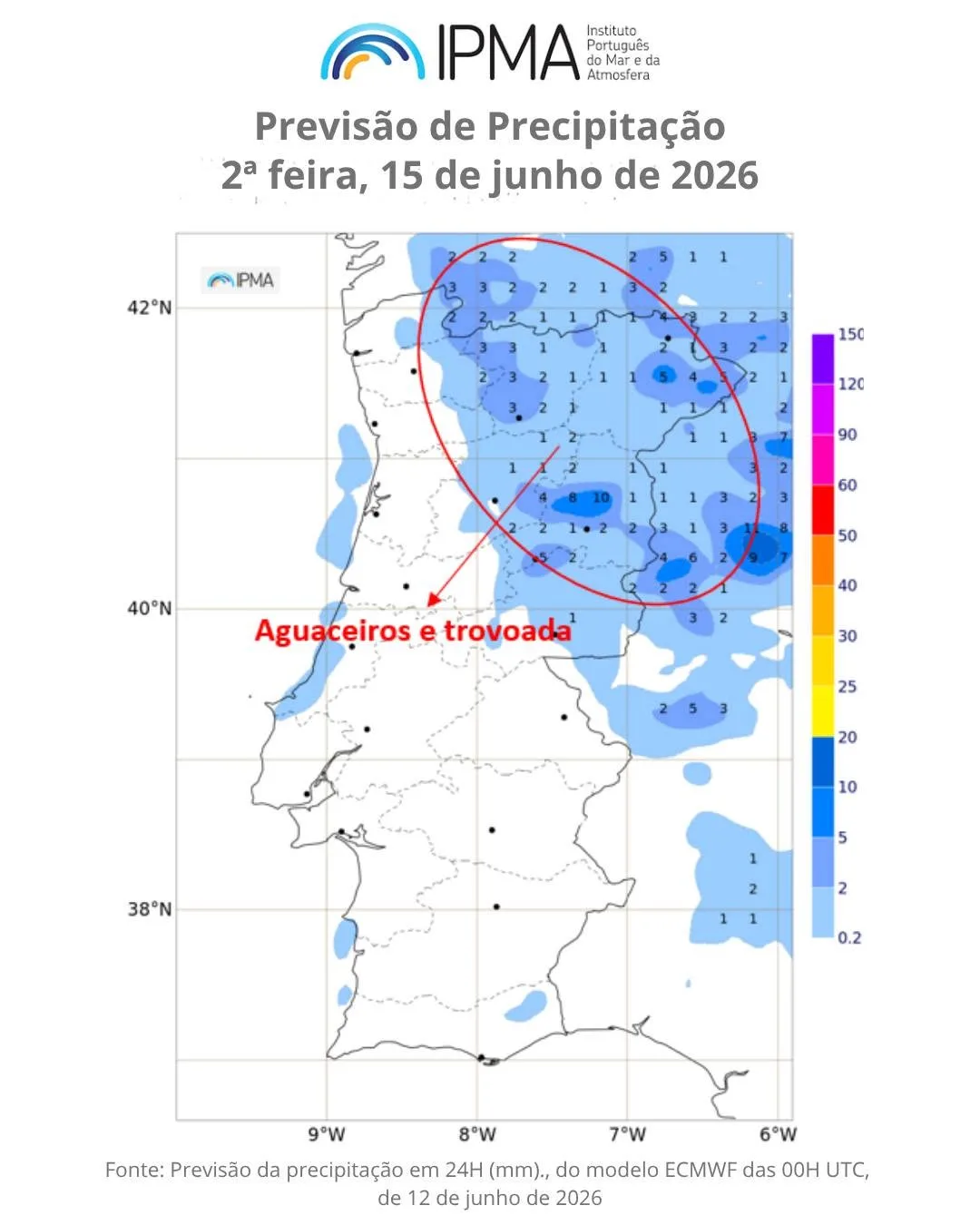 Weather forecast – week of June 15 to 21, 2026 – Portugal
