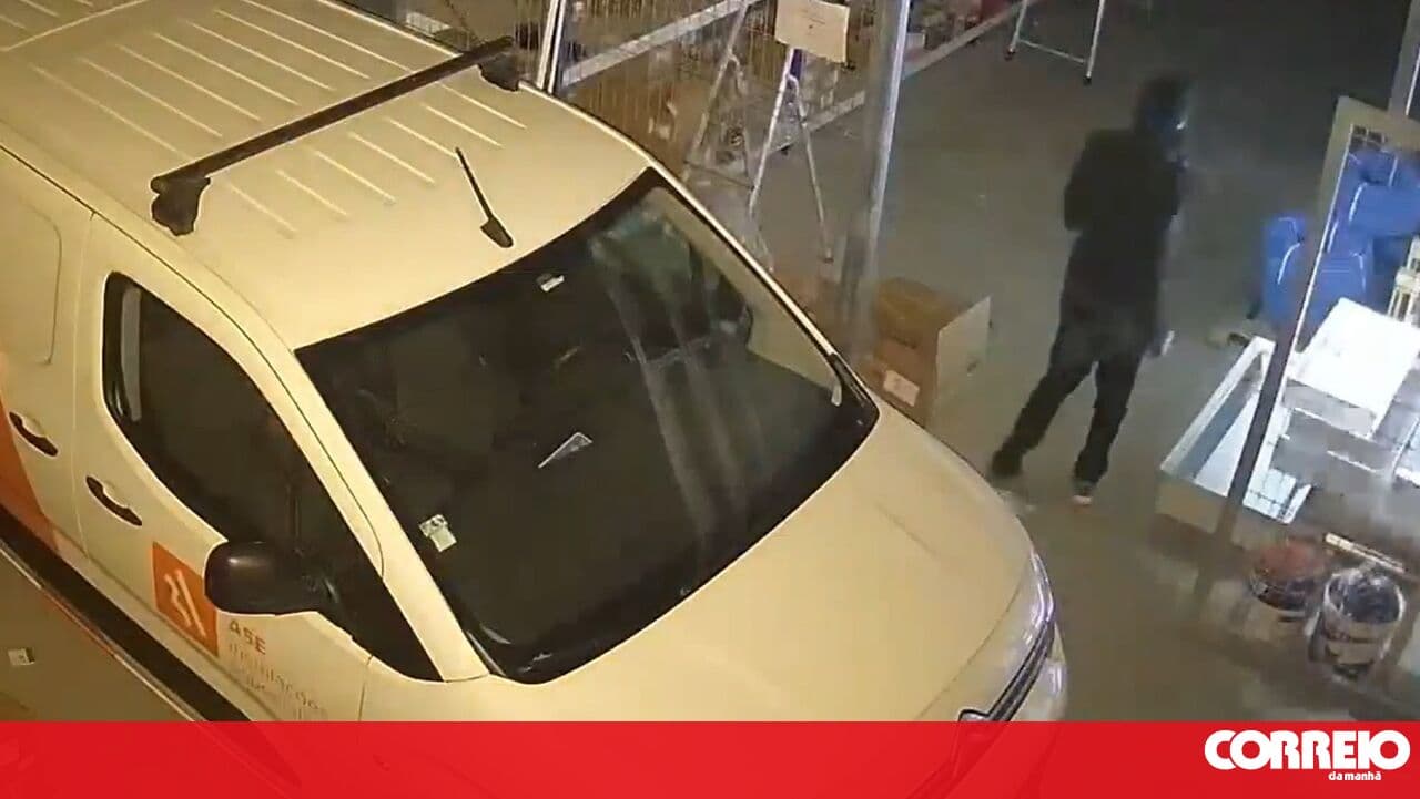 CCTV footage captures five hooded individuals robbing a company in Albergaria-a-Velha