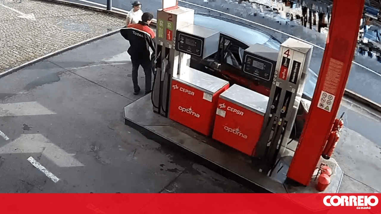 Video surveillance records the moment the couple who abandoned French children stops at a petrol station in Portugal