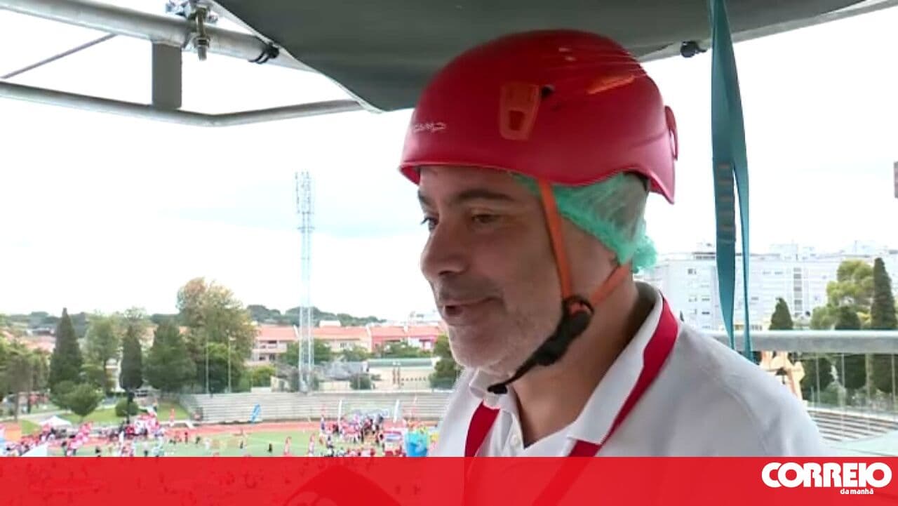 "It is very special": Sérgio Krithinas goes down the slide at the Record Challenge Park and invites everyone to participate in the event
