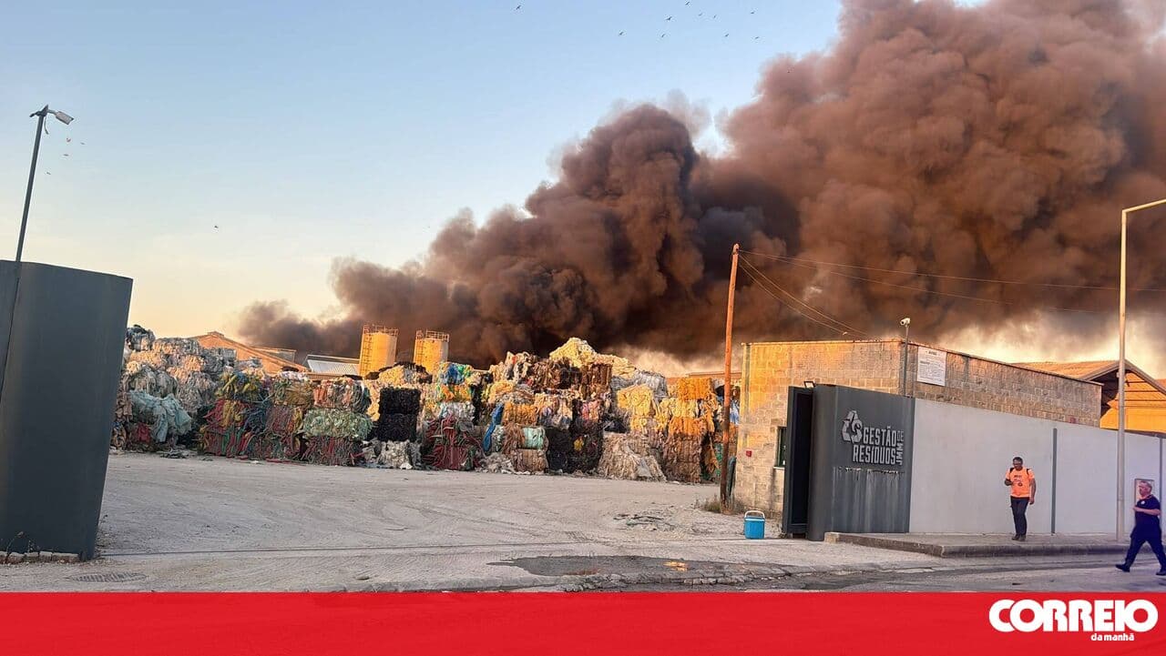 Fire at recycling warehouse spreads to scrubland in Montemor-o-Novo