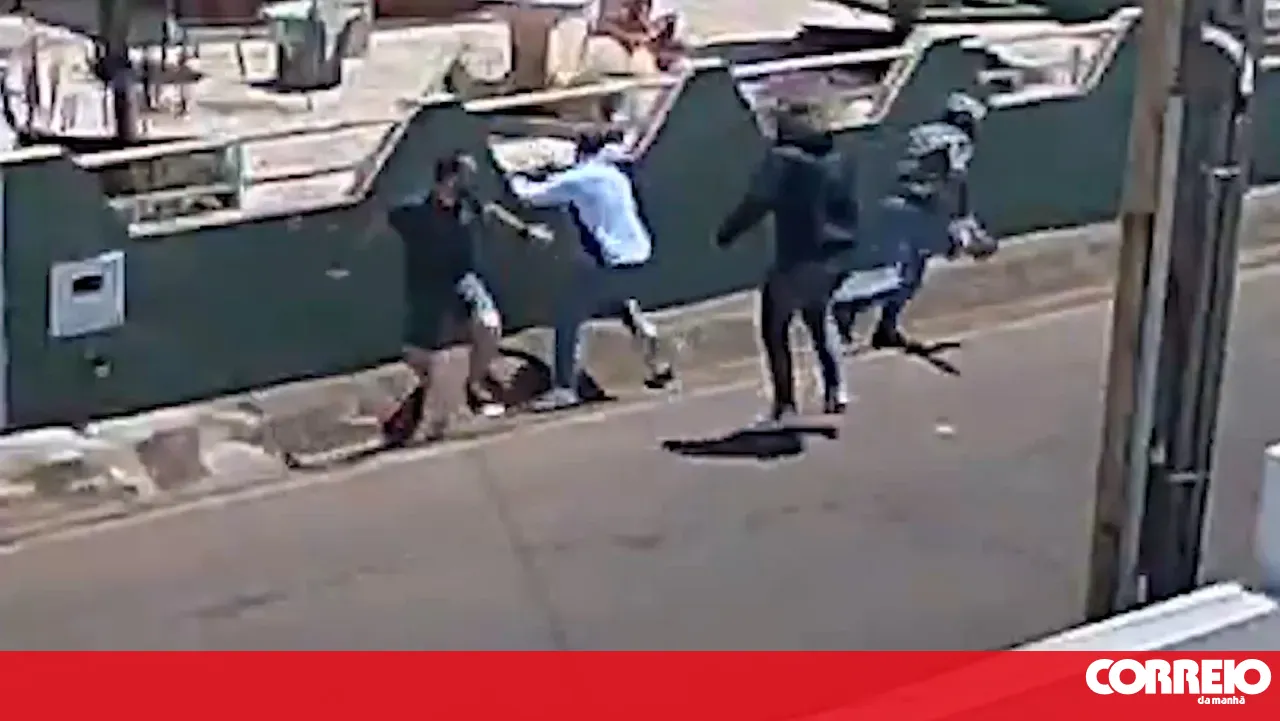 The moment a GNR officer tries to stop robbers in Elvas