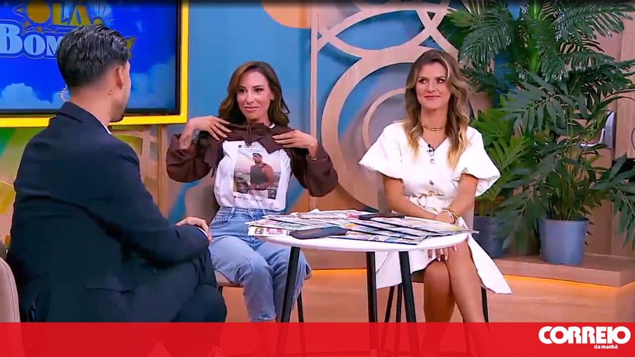 So he has no doubts: Catarina Miranda wears a sweater with Daniel Gregório's face on it