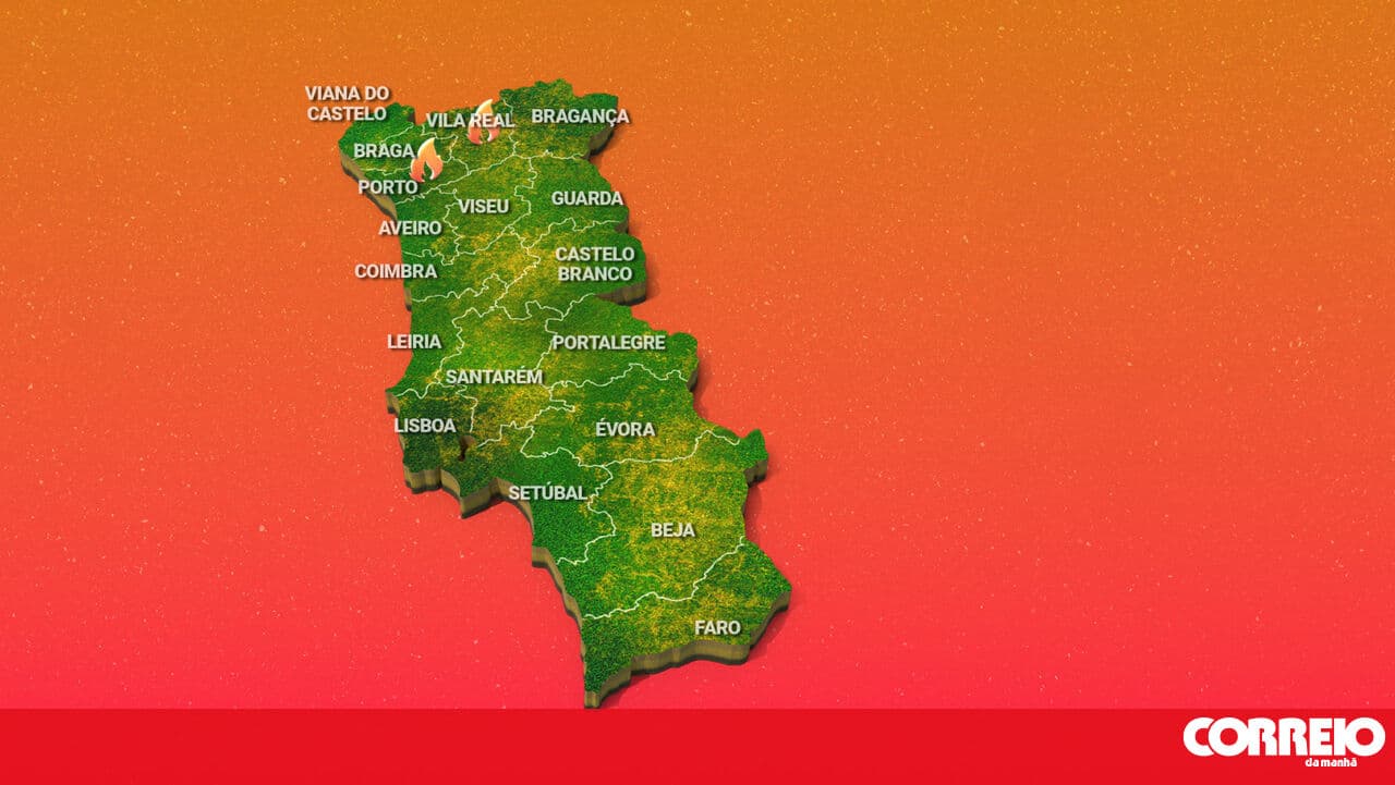 This is the status report on the fires in Portugal. See the map