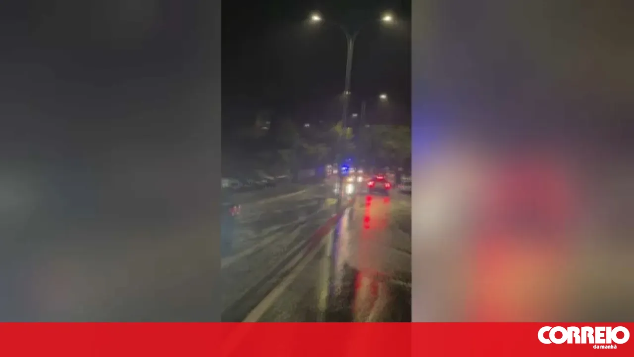 Footage of the intense rain and thunderstorms in Oliveira do Hospital