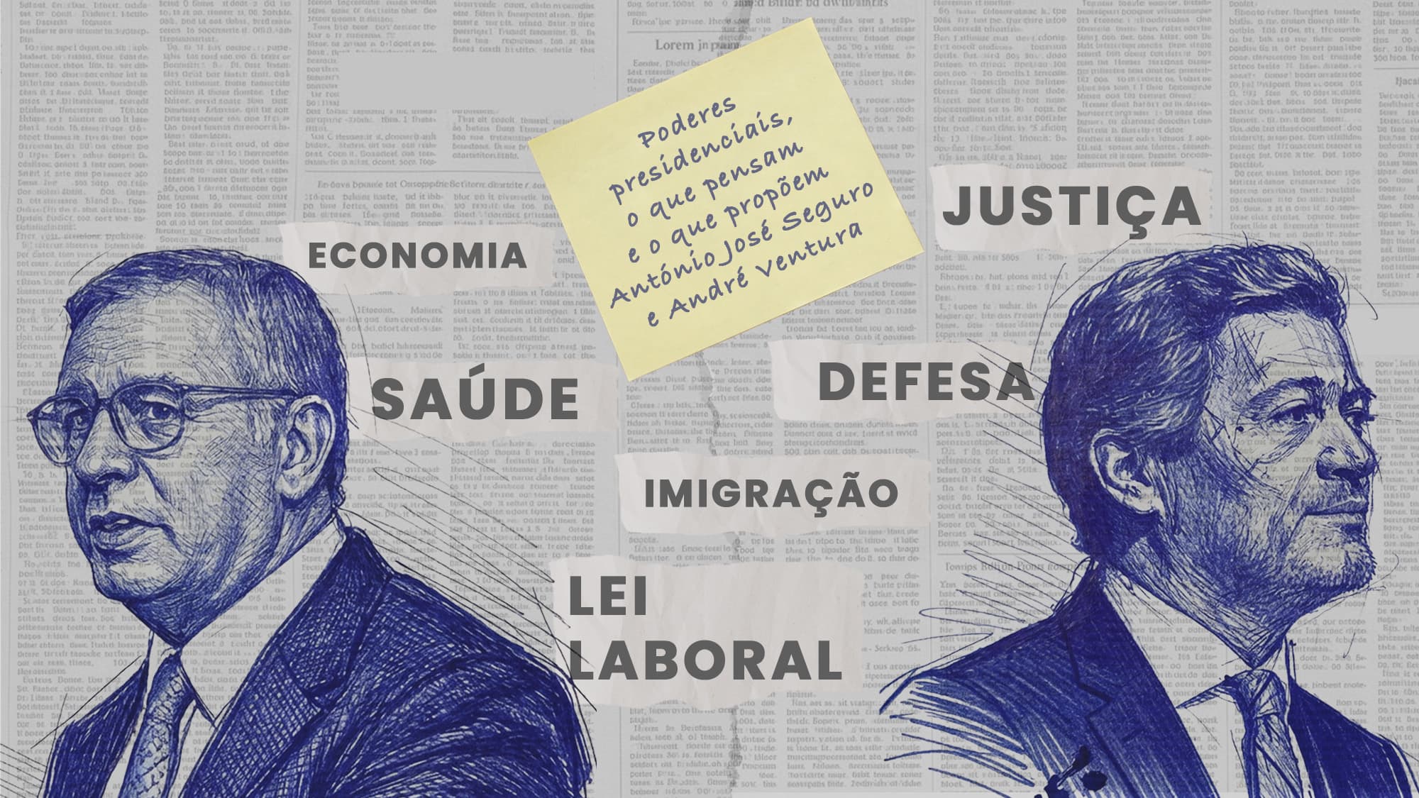 From the economy to defence: what Seguro and Ventura think on seven issues for Belém