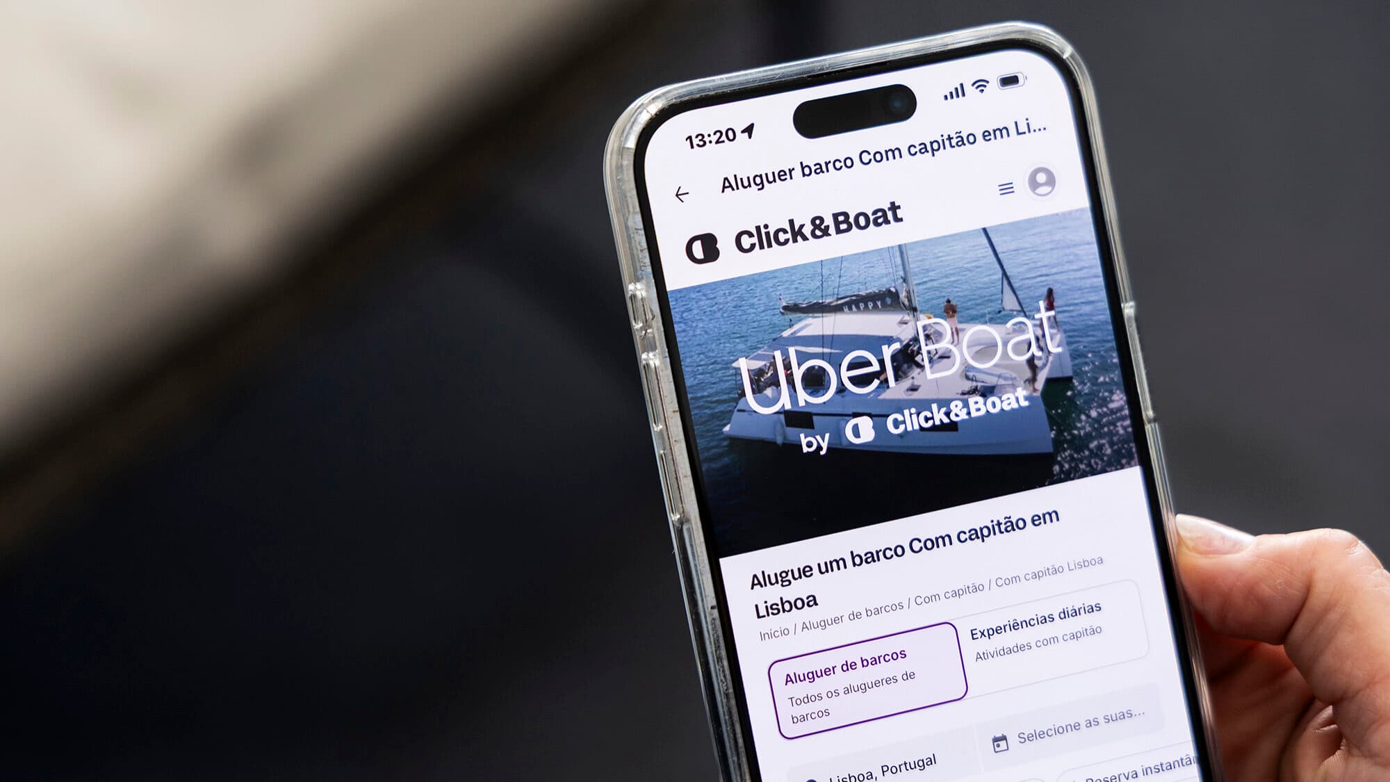 It is now possible to book a boat trip on the Tagus via Uber