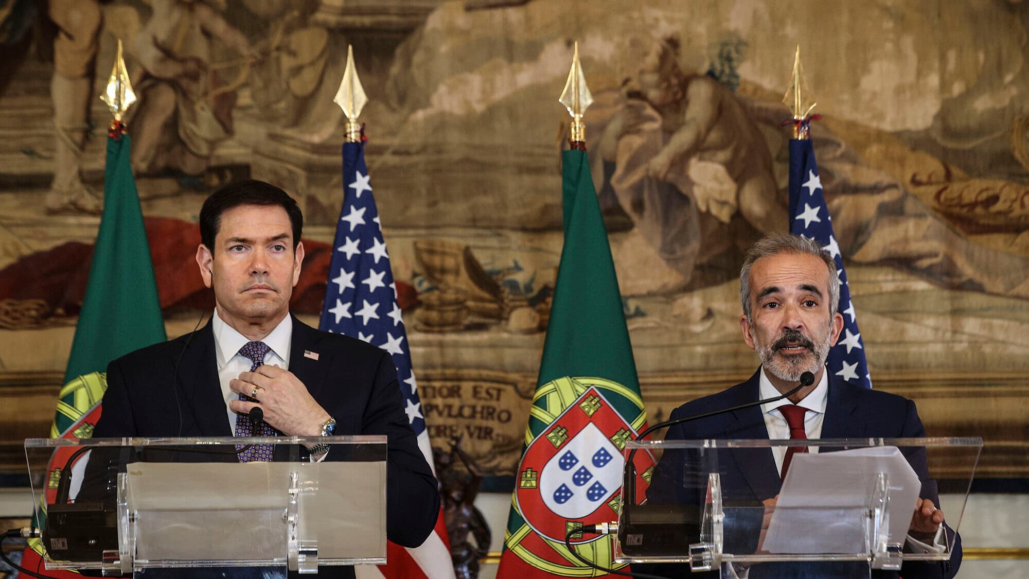 In a room where China was the elephant, Rubio called for security and Rangel offered screening