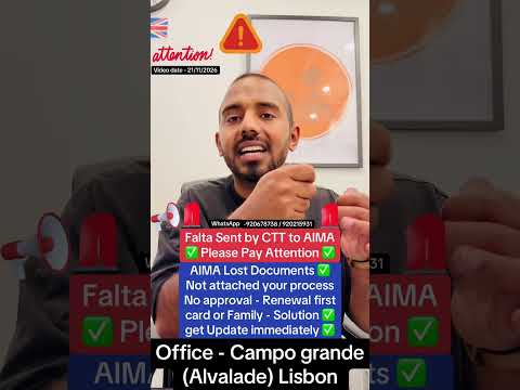 Falta Sent by CTT to AIMA✅ Please Pay Attention ✅®Live Portugal By Harry | Advocate Harry | Portugal