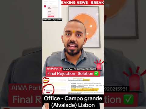 Aima portal FINAL REJECTION / Denied - Solution | ®Live Portugal By Harry | Advocate| portugal news