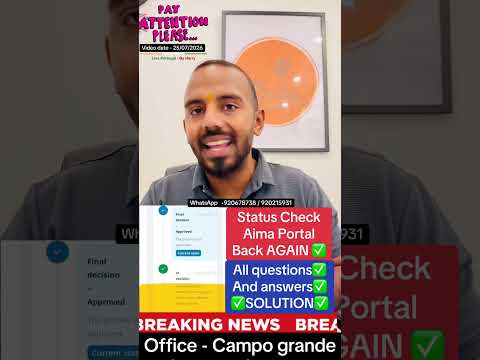 Status Check Aima Portal Back AGAIN ✅ All questions | And answers | SOLUTION ®Live Portugal By Harry