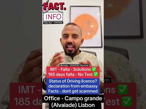 IMT Falta Solutions✅185 days falta No test ✅®Live Portugal By Harry | Advocate Harry | Portugal news