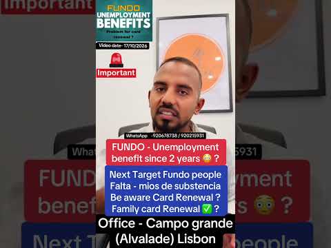 FUNDO - Unemploymentbenefit since 2 years 😳 ? ®Live Portugal By Harry | Advocate Harry Portugal news