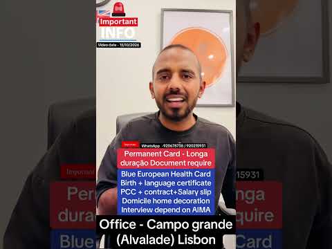 Permanent Card - Longa duração Document required? ®Live Portugal By Harry | Advocate Harry |Portugal