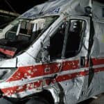 Ukrainian ambulance, riddled by Russian shelling, arrives in Lagos