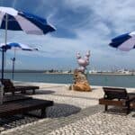 Portimão riverfront turned into urban beach